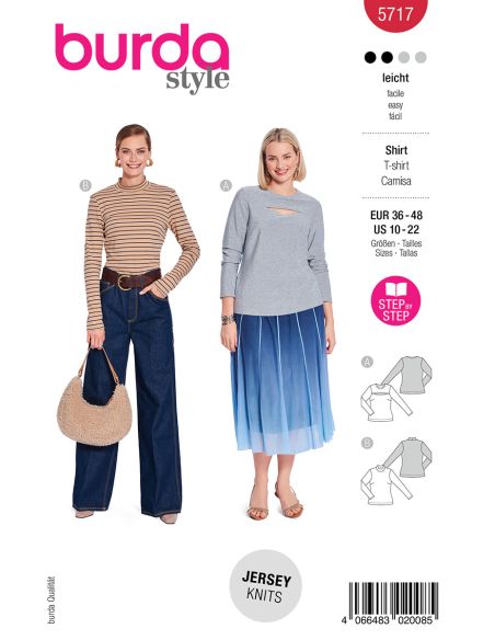 T-Shirt-Schnittmuster - Burda 5717