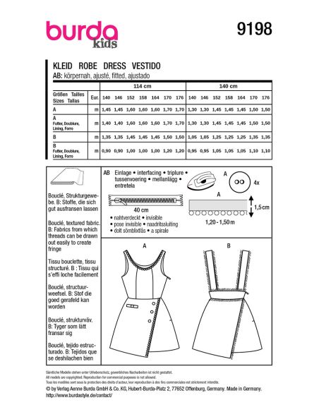 Kleidmuster - Burda 9198