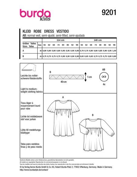 Kleidmuster - Burda 9201
