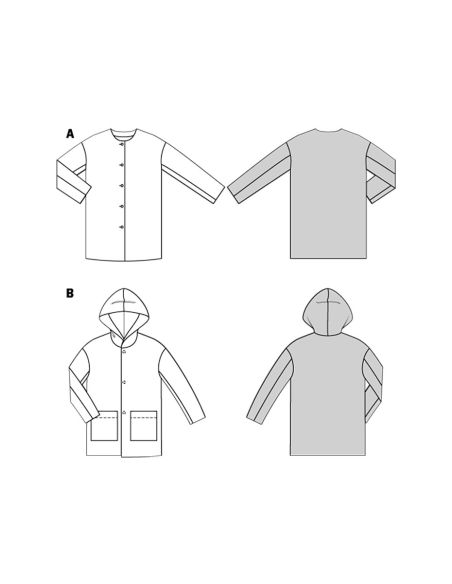 Mantelschnittmuster - Burda 9207