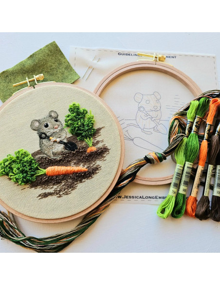 Kit broderie - Garden Mouse
