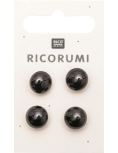 Karte mit 4 Augen 11 mm schwarz Ricorumi