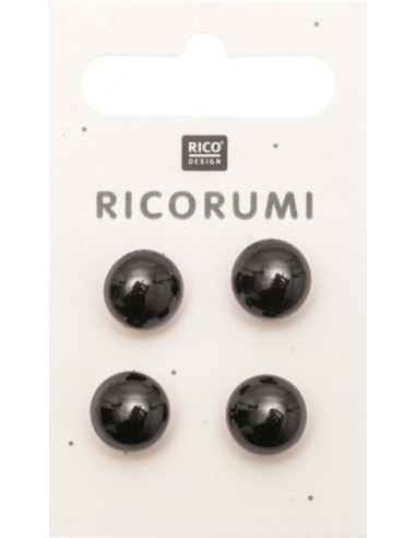 Karte mit 4 Augen 11 mm schwarz Ricorumi