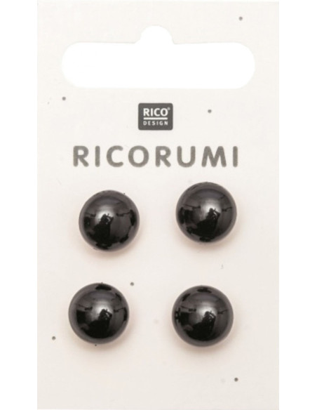Karte mit 4 Augen 11 mm schwarz Ricorumi