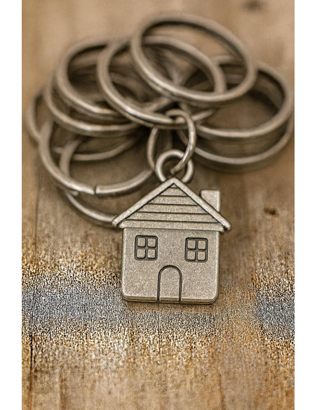 Anneaux brisés porte-clés 30 mm argent