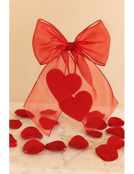 Organza-Stoff - Rot