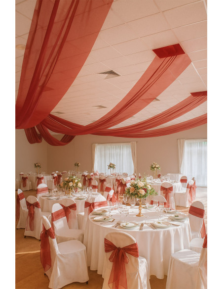 Organza-Stoff - Bordeaux