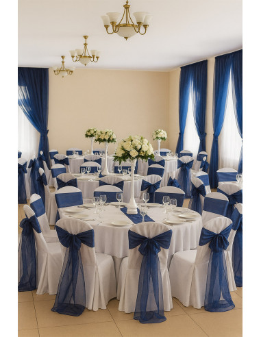 Organza-Stoff - Marineblau