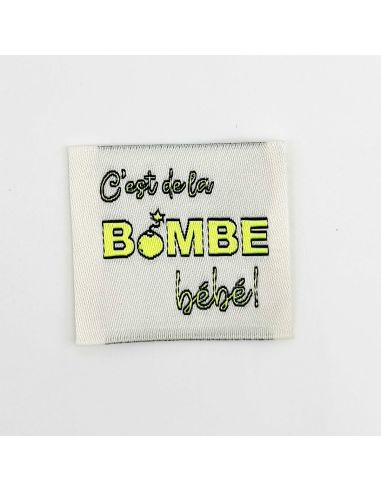Satz von 5 gewebten Aufnähern zum Aufnähen Das ist der Hammer, Baby!