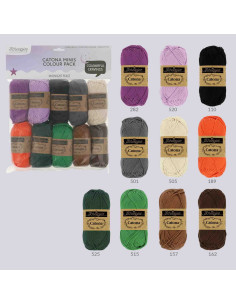 Beutel mit 10 Knäueln Scheepjes Catona Colour Pack - Mitternachtsfest 2