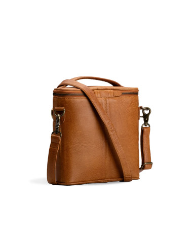 Ledertasche für Strickzubehör Muud Grace - Whisky