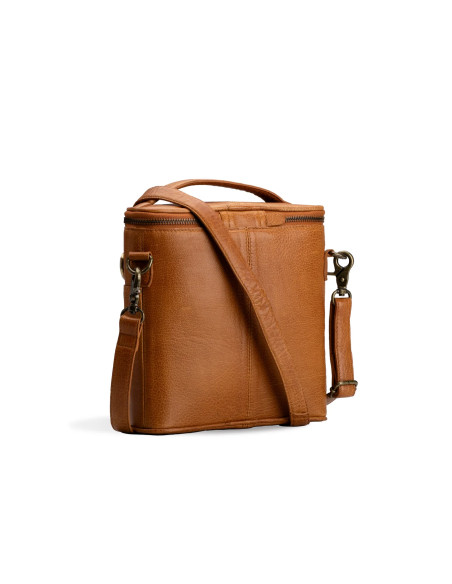 Ledertasche für Strickzubehör Muud Grace - Whisky