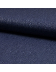 Chambray-Lurex-Stoff - Blau