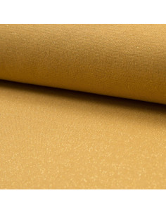 Rippstrick-Jersey-Stoff mit Lurex - Ocker Lurex Gold