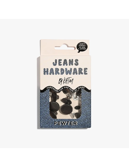 Jeans-Knopf- und Nieten-Set - Zinn