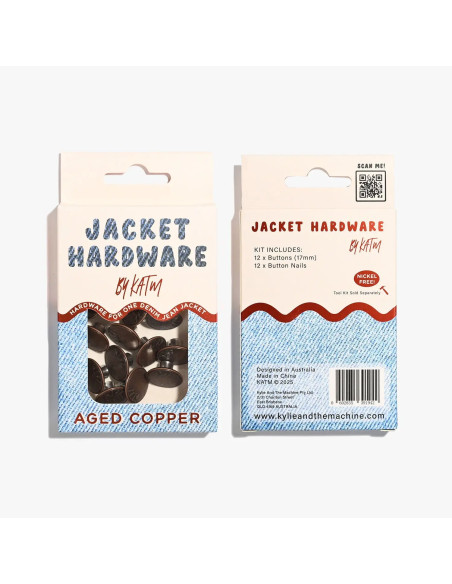 Jeans-Knopfset für Jacken - Kupfer