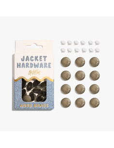Jeans-Knopfset für Jacken - Messing