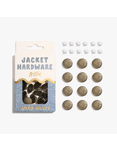 Jeans-Knopfset für Jacken - Messing
