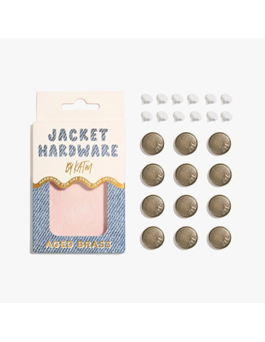Jeans-Knopfset für Jacken - Messing