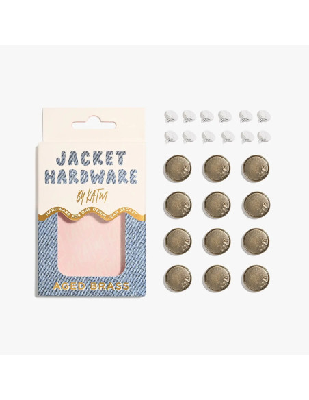 Jeans-Knopfset für Jacken - Messing