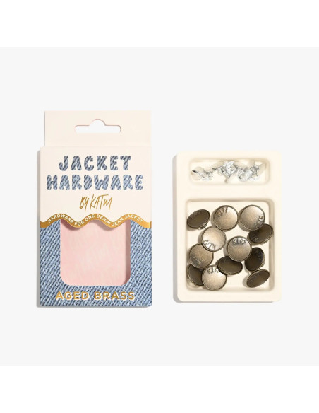 Jeans-Knopfset für Jacken - Messing