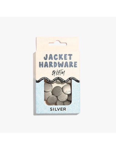 Jeans-Knopfset für Jacken - Silber