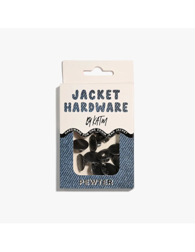 Jeans-Knopfset für Jacken - Zinn