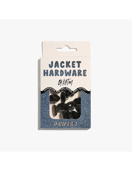 Jeans-Knopfset für Jacken - Zinn