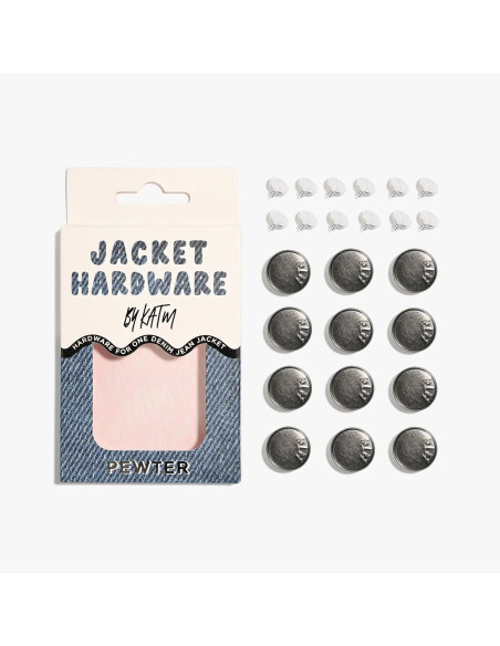 Jeans-Knopfset für Jacken - Zinn