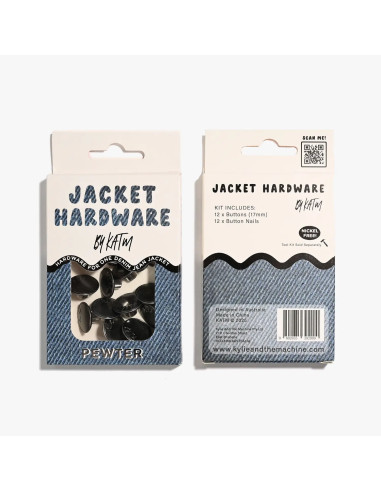 Jeans-Knopfset für Jacken - Zinn