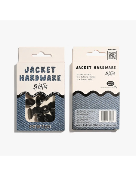 Jeans-Knopfset für Jacken - Zinn