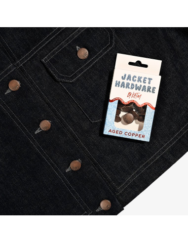 Jeans-Knopfset für Jacken - Kupfer