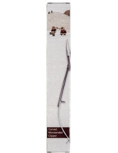Mikroverzahnte, gebogene Pinzettenschere 12 cm Apliquick