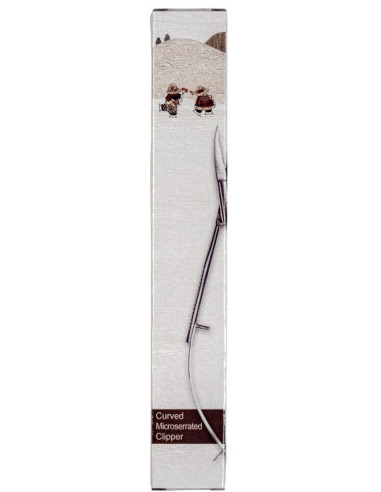 Mikroverzahnte, gebogene Pinzettenschere 12 cm Apliquick