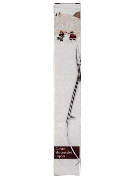 Mikroverzahnte, gebogene Pinzettenschere 12 cm Apliquick