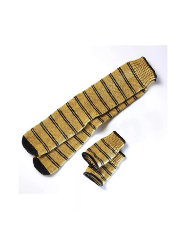 Harry Potter Strickset – Hufflepuff Socken und Handschuhe