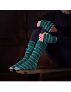 Harry Potter Strickset – Slytherin Socken und Handschuhe