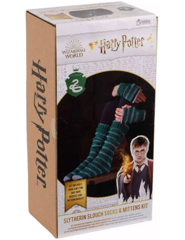 Harry Potter Strickset – Slytherin Socken und Handschuhe