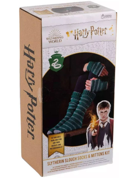Harry Potter Strickset – Slytherin Socken und Handschuhe