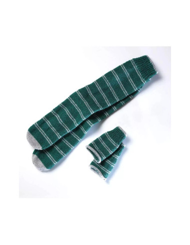 Harry Potter Strickset – Slytherin Socken und Handschuhe
