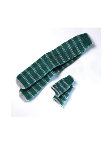 Harry Potter Strickset – Slytherin Socken und Handschuhe