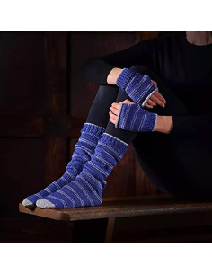 Harry-Potter-Strickset – Socken und Fingerlose Handschuhe Ravenclaw