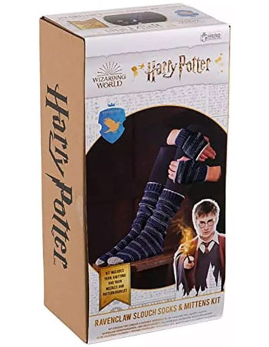 Harry-Potter-Strickset – Socken und Handschuhe Ravenclaw