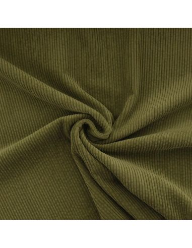 Baumwoll-Cordstoff - Oliv