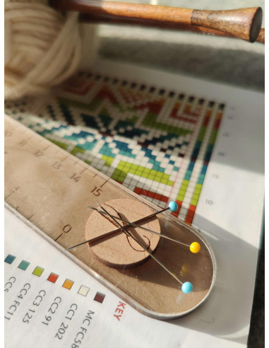 Magnetische Strickführungsregel aus recyceltem Acryl