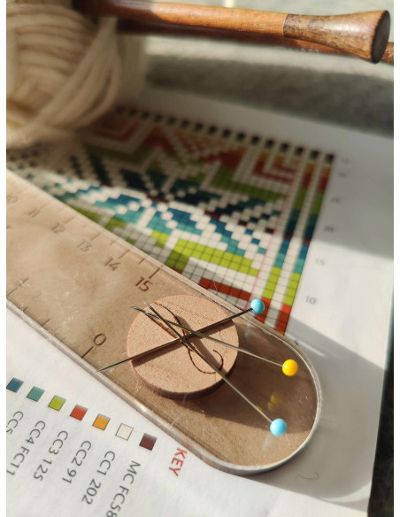 Magnetische Strickführungsregel aus recyceltem Acryl