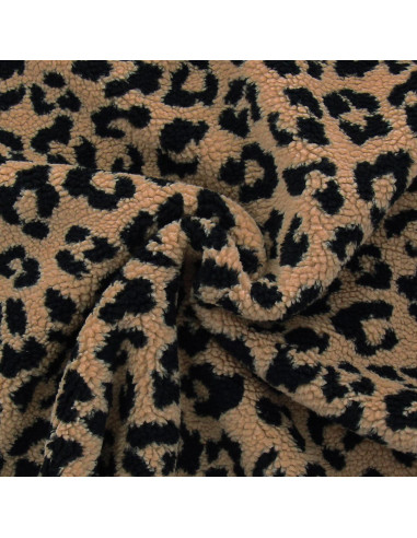 Teddy-Schlingenfellstoff - Leopard