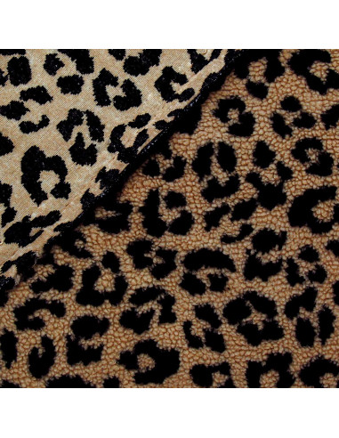 Teddy-Schlingenfellstoff - Leopard