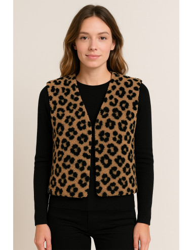 Teddy-Schlingenfellstoff - Leopard
