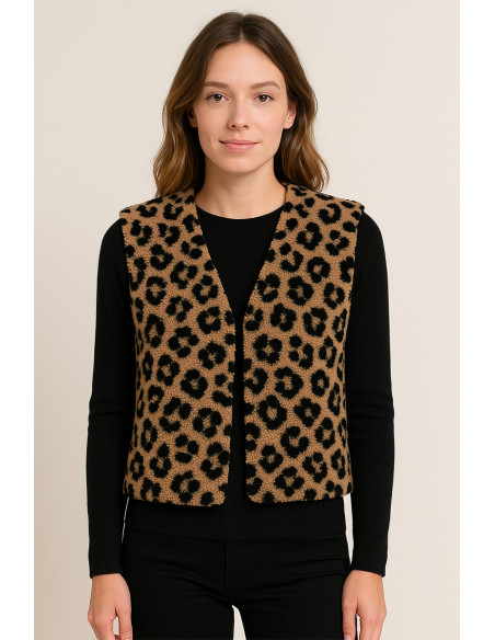 Teddy-Schlingenfellstoff - Leopard